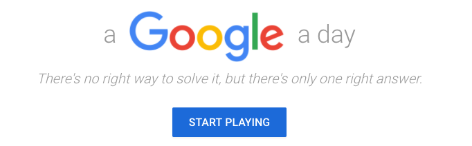 A Google a day: There's no right way to solve it, but there's only one right answer